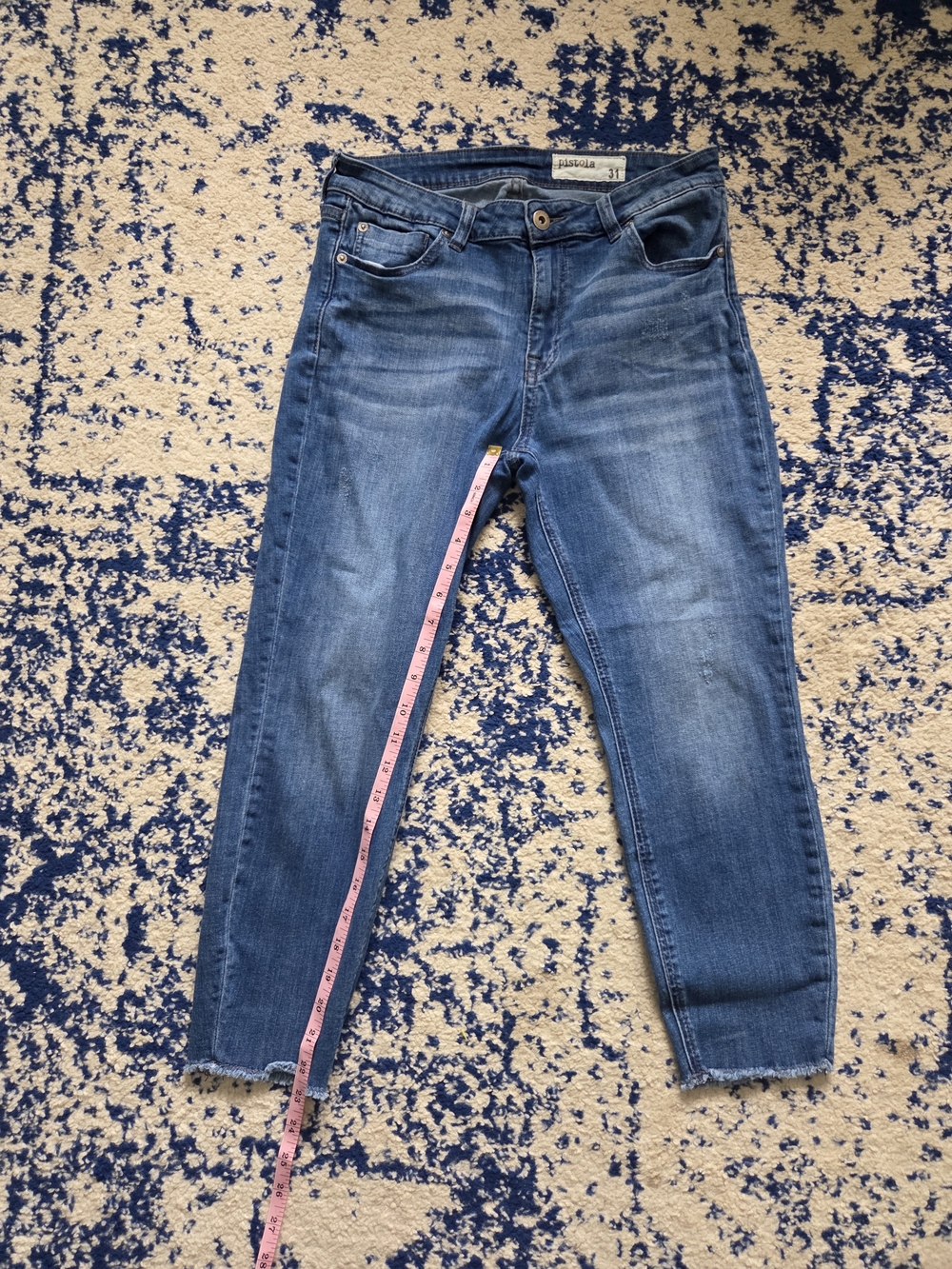 pistola Blue Cropped Ankle Jeans - Picture 3 of 8